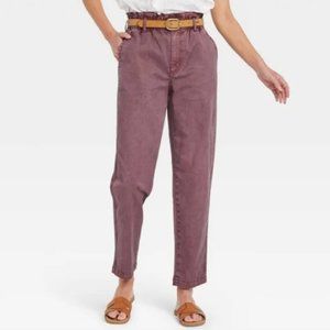 Women's Purple High-Rise Tapered Pants - Universal Thread